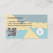 ティール（緑がかった色）金ゴールドモダンコンサルタ企業のント金ゴールドロープ 名刺 (裏面)