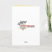 ティール(緑がかった色)金ゴールドモノグラムサンキューカード サンキューカード (裏面)