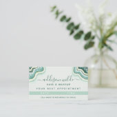 ティール（緑がかった色）金ゴールドルクセグリッターアゲートゲード 予約カード (スタンド正面)