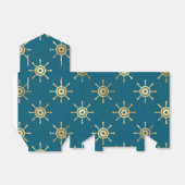 ティール（緑がかった色）金ゴールドヴィンテージ 航海の フェイバーボックス (折り畳みなし)