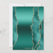 ティール(緑がかった色)金ゴールド事業企業のパーティー 招待状 (裏面)