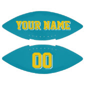 ティール(緑がかった色)金ゴールド及びホワイトカスタムサッカー アメリカンフットボール (パネル)