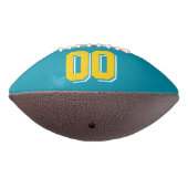 ティール(緑がかった色)金ゴールド及びホワイトカスタムサッカー アメリカンフットボール (回転270)