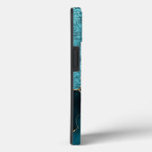 ティール(緑がかった色)金ゴールド水カラー瑪瑙パーソナライズされた Case-Mate iPhoneケース (裏面 / 右)