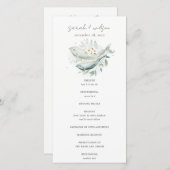 ティール（緑がかった色）金ゴールド水中フローラ魚類結婚式 プログラム (正面/裏面)