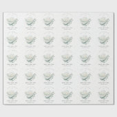 ティール(緑がかった色)金ゴールド水中フローラ鯨魚ベビーシャワー ラッピングペーパー (フラット)