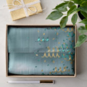 ティール（緑がかった色）金ゴールド紙吹雪誕生日 薄葉紙 (ギフト)