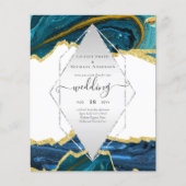 ティール（緑がかった色）金ゴールド結婚AGATE (正面)