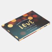 ティール（緑がかった色）金ゴールド《写真》ぼけ味ストリングラ結婚イトのゲストブック ゲストブック (コーナー)