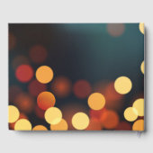 ティール（緑がかった色）金ゴールド《写真》ぼけ味ストリングラ結婚イトのゲストブック ゲストブック (裏面)