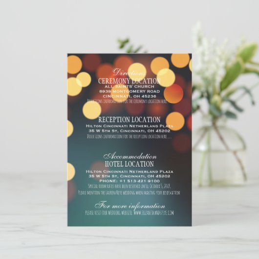 ティール(緑がかった色)金ゴールド《写真》ぼけ味ラ結婚イトの詳細情報 エンクロージャーカード (スタンド正面)