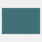 ティール(緑がかった色)、金ゴールド、白および黒の油 ラッピングペーパーシート (正面2)