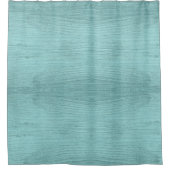 ティール（緑がかった色）金属ブラシ付き金属無地の色 シャワーカーテン (正面)