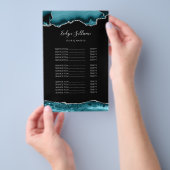 ティール（緑がかった色）銀の価格リストのチラシ チラシ (ハンドル)