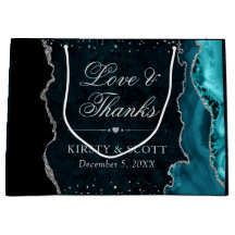 ティール（緑がかった色）銀グリッターアガテ結婚ス