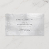 ティール(緑がかった色)銀ロータス 名刺 (裏面)