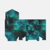 ティール（緑がかった色）銀河系シリーズデザイン1トートバッグ フェイバーボックス (折り畳みなし)