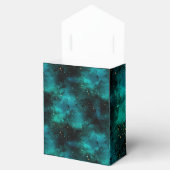 ティール（緑がかった色）銀河系シリーズデザイン1トートバッグ フェイバーボックス (オープン)