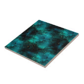 ティール(緑がかった色)銀河系シリーズデザイン1 タイル (側面)