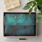 ティール(緑がかった色)銀河系シリーズデザイン1 薄葉紙 (ギフト)