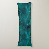 ティール(緑がかった色)銀河系シリーズデザイン2 ボディピロー (正面縦)