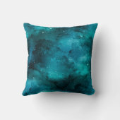 ティール（緑がかった色）銀河系シリーズデザイン7 クッション (裏面)