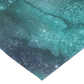 ティール（緑がかった色）銀河系シリーズデザイン8 ショートテーブルランナー (コーナー)