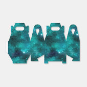 ティール（緑がかった色）銀河系シリーズデザイン8 フェイバーボックス (折り畳みなし)