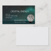 ティール(緑がかった色)銀河系癒し結晶球 名刺 (正面/裏面)