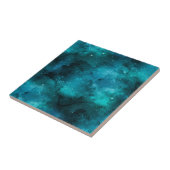 ティール（緑がかった色）銀河系系列デザイン7 タイル (側面)