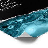 ティール(緑がかった色)銀瑪瑙の価格表ポスター ポスター (角)