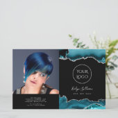 ティール（緑がかった色）銀重2折パンフレット (スタンド正面)