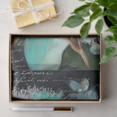 ティール(緑がかった色)開花グムナットデクページ 薄葉紙 (ギフト)