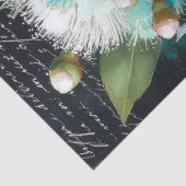 ティール(緑がかった色)開花グムナットデクページ 薄葉紙 (詳細)