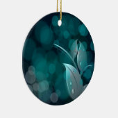 ティール（緑がかった色）離れ《写真》ぼけ味 セラミックオーナメント (右)