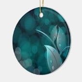 ティール(緑がかった色)離れ《写真》ぼけ味 セラミックオーナメント (左)