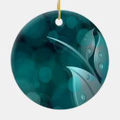 ティール(緑がかった色)離れ《写真》ぼけ味 セラミックオーナメント (裏面)