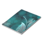 ティール(緑がかった色)離れ《写真》ぼけ味 ノートパッド (回転)