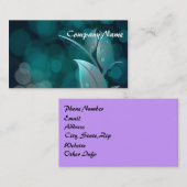 ティール（緑がかった色）離れ《写真》ぼけ味 名刺 (正面/裏面)