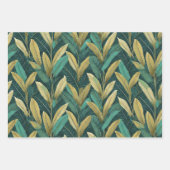 ティール(緑がかった色)離れTiラッピング紙 ラッピングペーパーシート (正面2)