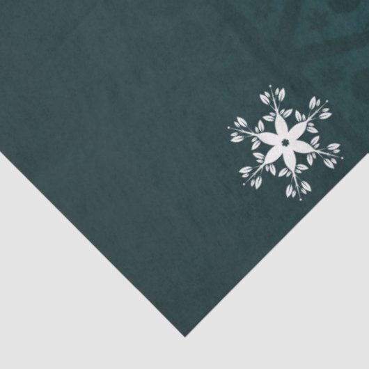 ティール(緑がかった色)雪だるまウィンターシーンクリスマスティッシュペーパー 薄葉紙 (詳細)