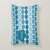 ティール（緑がかった色）雲（女の子または男の子） アクセントクッション (正面(垂直))