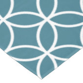 ティール(緑がかった色)青く幾何学的なパターンテーブルクロス テーブルクロス (アングル)