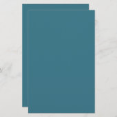 ティール(緑がかった色)青無地の色 便箋 (正面/裏面)