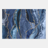 ティール(緑がかった色)青瑪瑙ラッピング紙シート ラッピングペーパーシート (正面3)