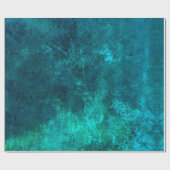 ティール（緑がかった色）青緑色深い飽和素質感 ラッピングペーパー (フラット)