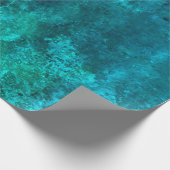 ティール（緑がかった色）青緑色深い飽和素質感 ラッピングペーパー (角)