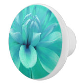 ティール（緑がかった色）青花 セラミックノブ (右)