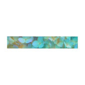 ティール（緑がかった色）青黄桃色あじさい花フローラ 招待状ベリーバンド (フラット)