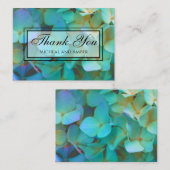 ティール(緑がかった色)青黄色紫陽花 エンクロージャーカード (正面/裏面)